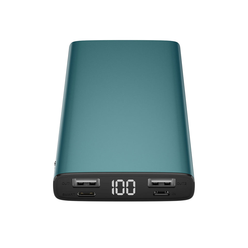 Xipin PX701-Q Hızlı Şarj Özellikli Dijital Ekran Göstergeli Dual USB Taşınabilir Powerbank 10000mAh Mavi