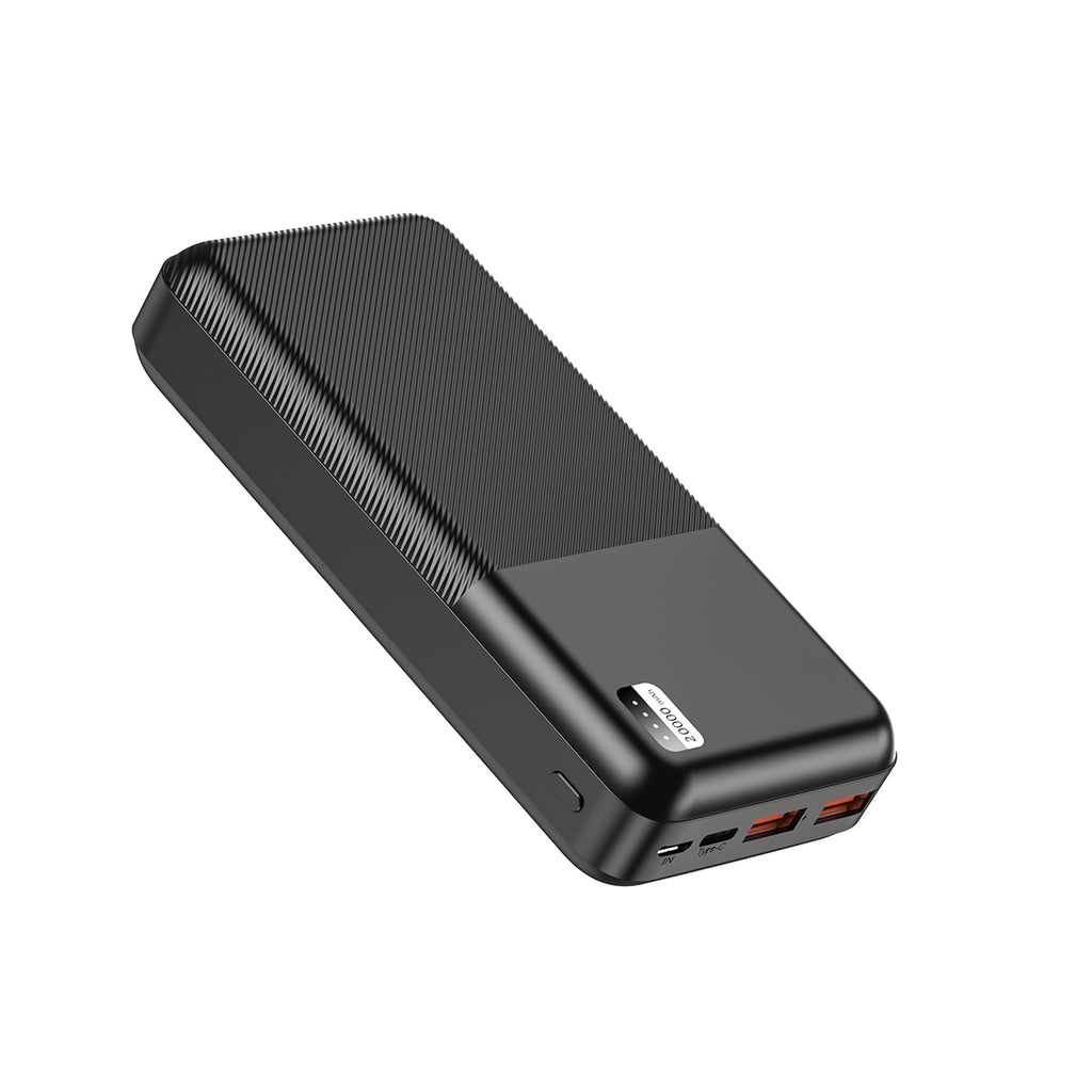 Xipin PX722 Hızlı Şarj Özellikli LED Işık Göstergeli Dual USB Taşınabilir Powerbank 20000mAh Siyah