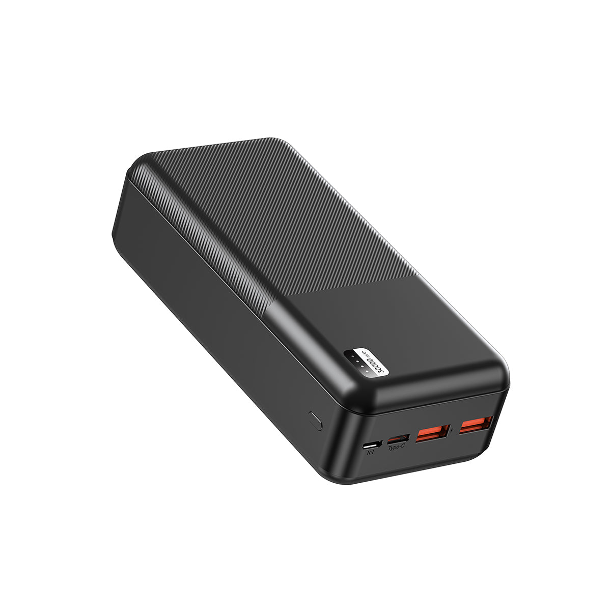 Xipin PX723 Hızlı Şarj Özellikli LED Işık Göstergeli Dual USB Taşınabilir Powerbank 30000mAh Siyah