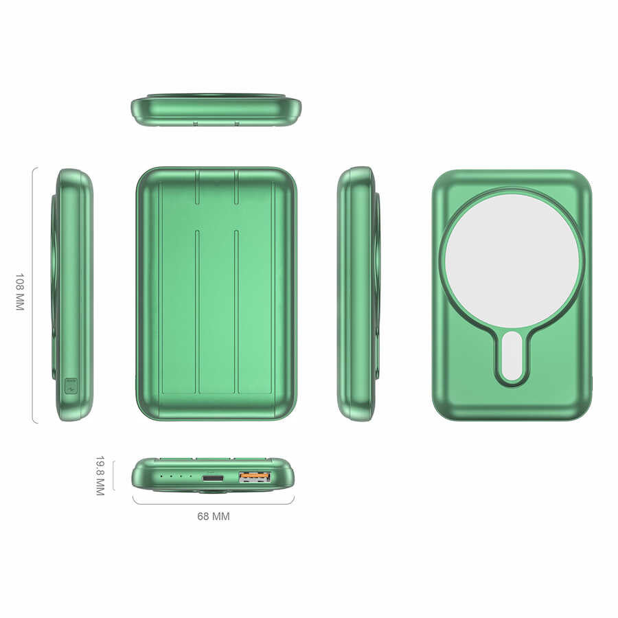 Xipin T113 10000 Mah M-safe Powerbank Yeşil