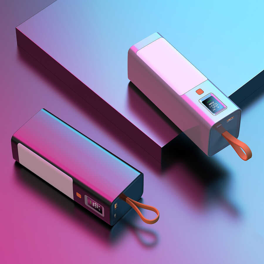 Xipin T133L Işıklı PD 100W Hızlı Şarj Özellikli 40000 Mah Powerbank Gri