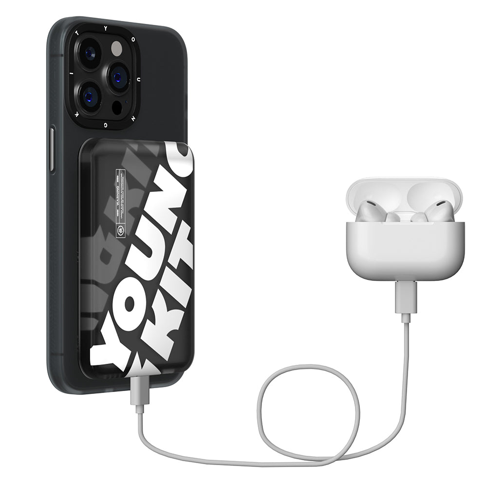 Youngkit APE Hızlı Şarj Özellikli Wireless Powerbank 15W 5000mAh Siyah