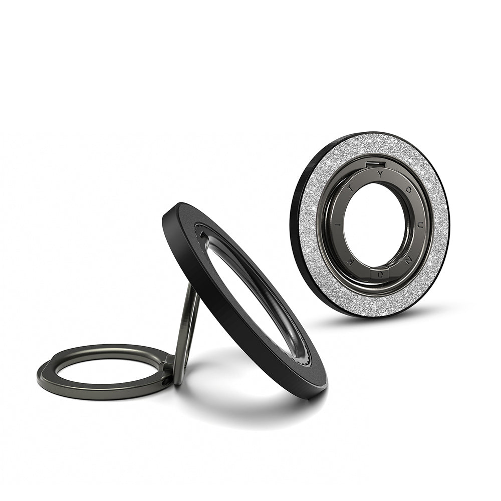 Youngkit Colorful Serisi Double Magnetik Ring Stand Telefon Tutucu Gümüş