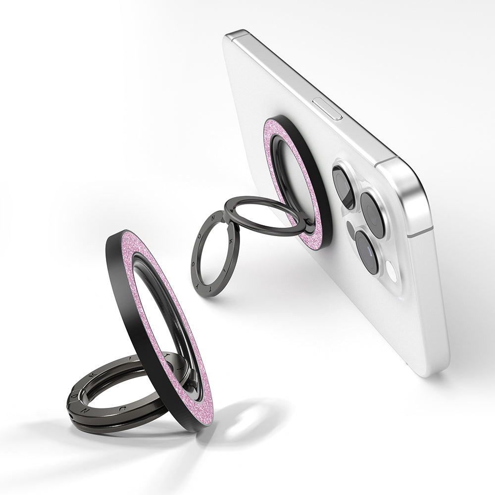 Youngkit Colorful Serisi Double Magnetik Ring Stand Telefon Tutucu Gümüş