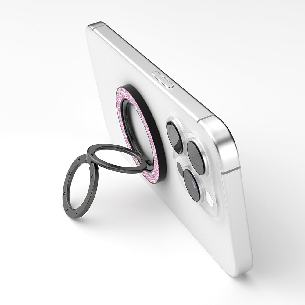 Youngkit Colorful Serisi Double Magnetik Ring Stand Telefon Tutucu Siyah