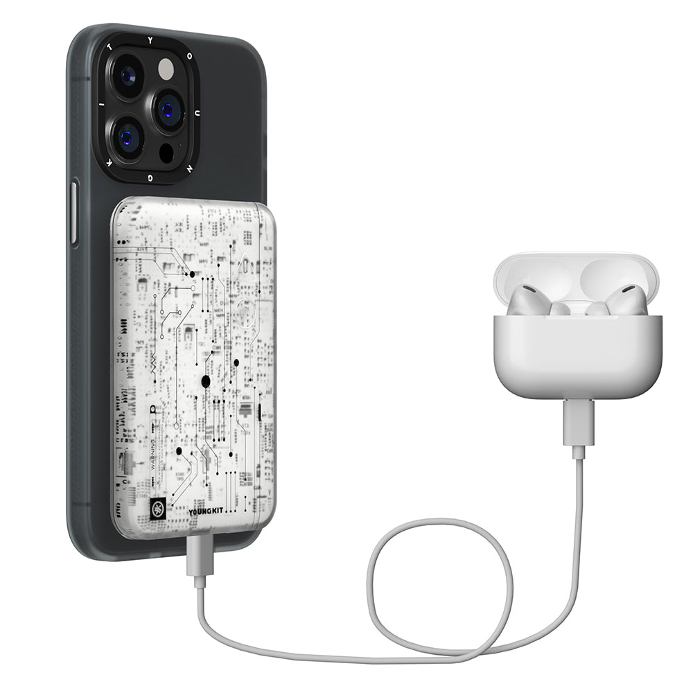 Youngkit Tech Hızlı Şarj Özellikli Wireless Powerbank 15W 5000mAh Siyah