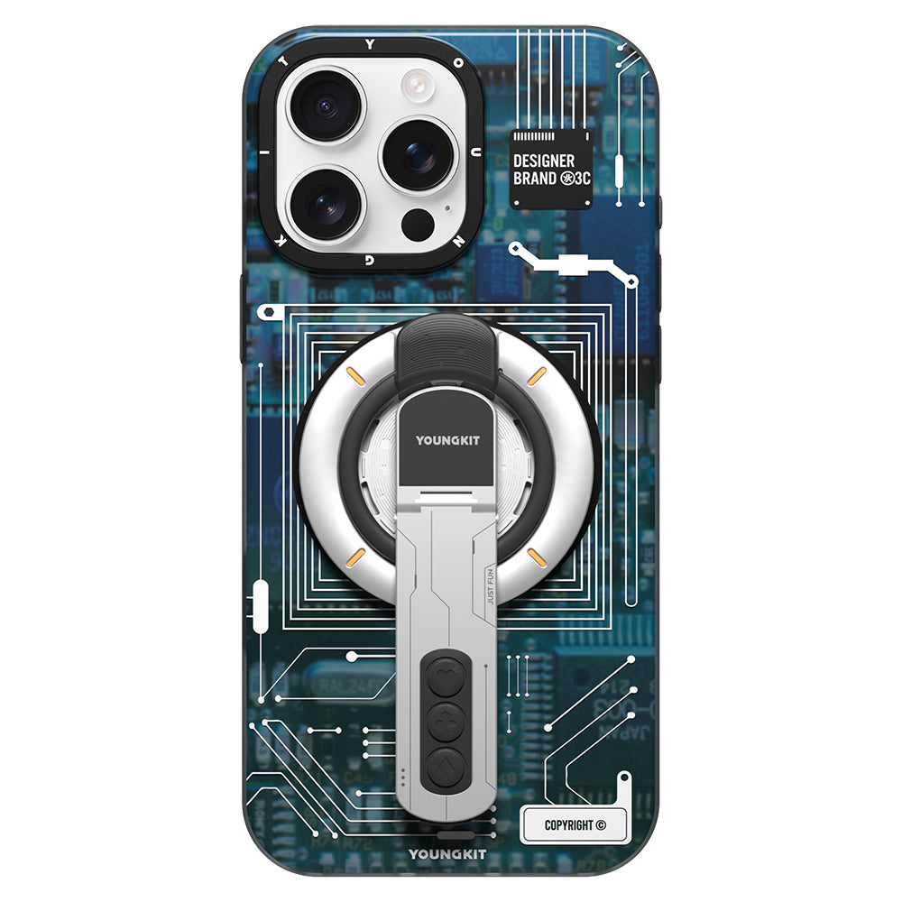 Youngkit Technology Serisi Telefon ve Tabletler için Magnetik Ring Stand Siyah
