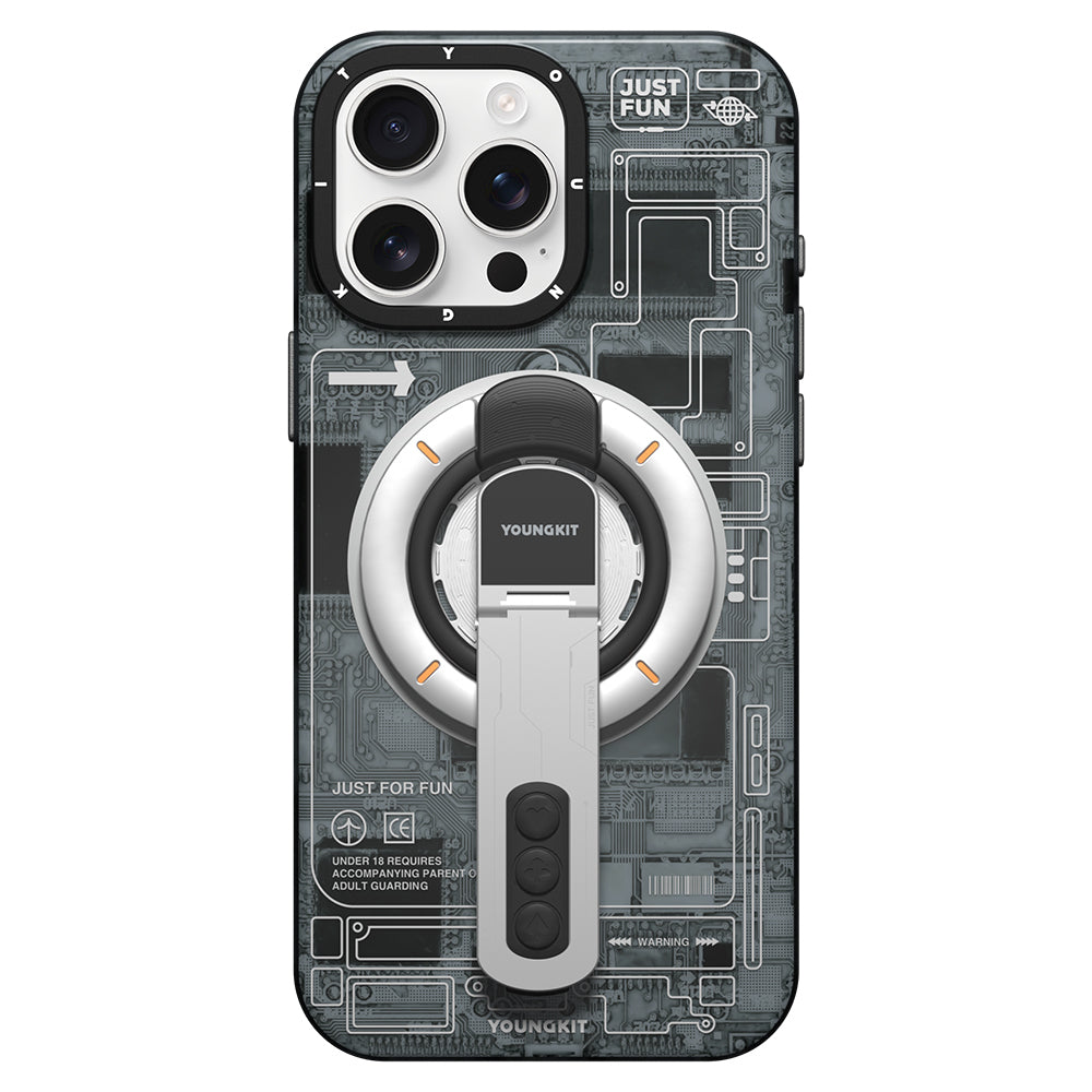 Youngkit Technology Serisi Telefon ve Tabletler için Magnetik Ring Stand Siyah