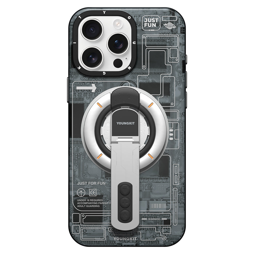 Youngkit Technology Serisi Telefon ve Tabletler için Magnetik Ring Stand Beyaz