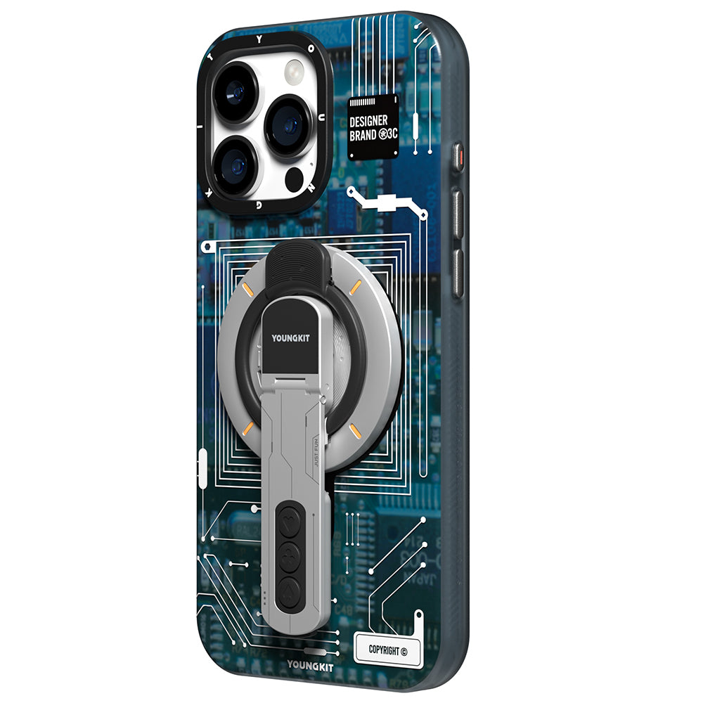 Youngkit Technology Serisi Telefon ve Tabletler için Magnetik Ring Stand Beyaz