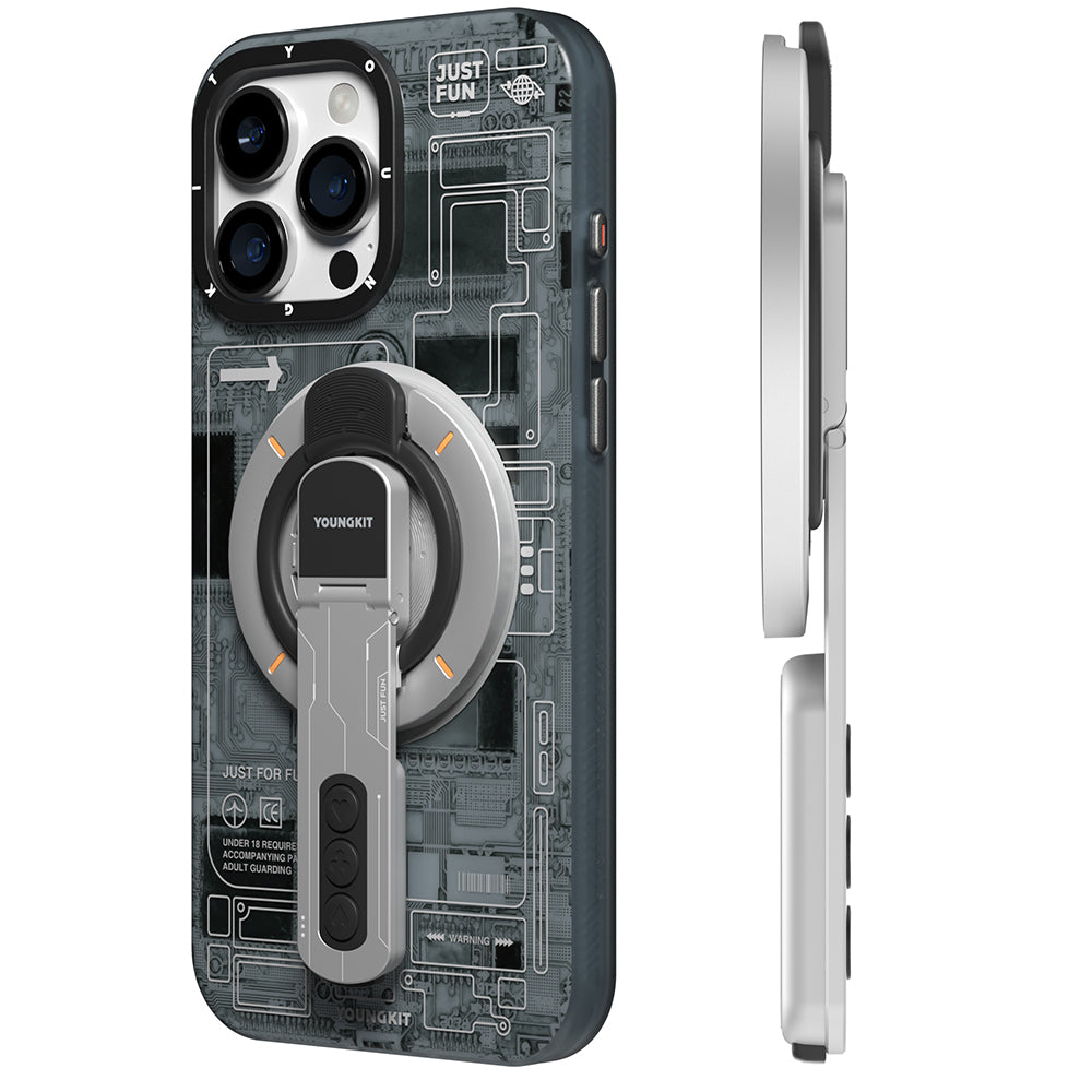 Youngkit Technology Serisi Telefon ve Tabletler için Magnetik Ring Stand Beyaz