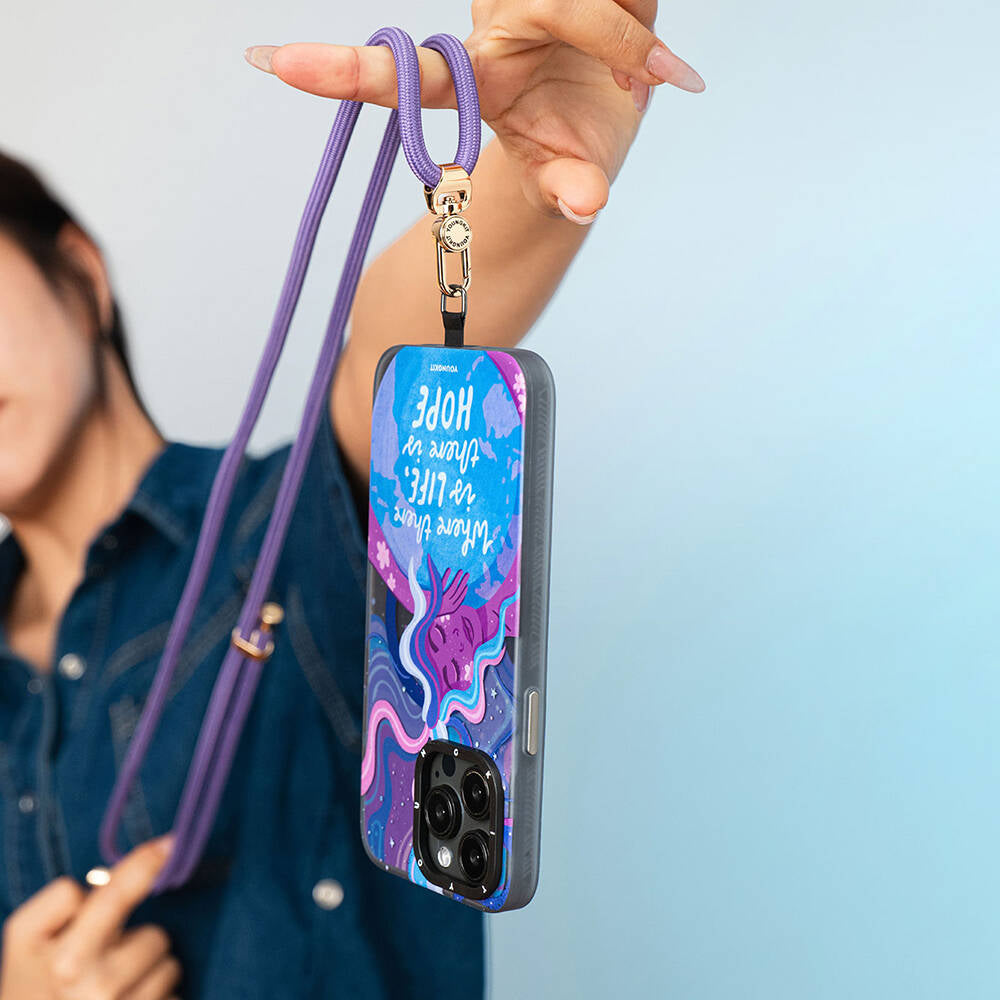 Youngkit YQ001 Cep Telefonu Boyun Askı İpi Mor