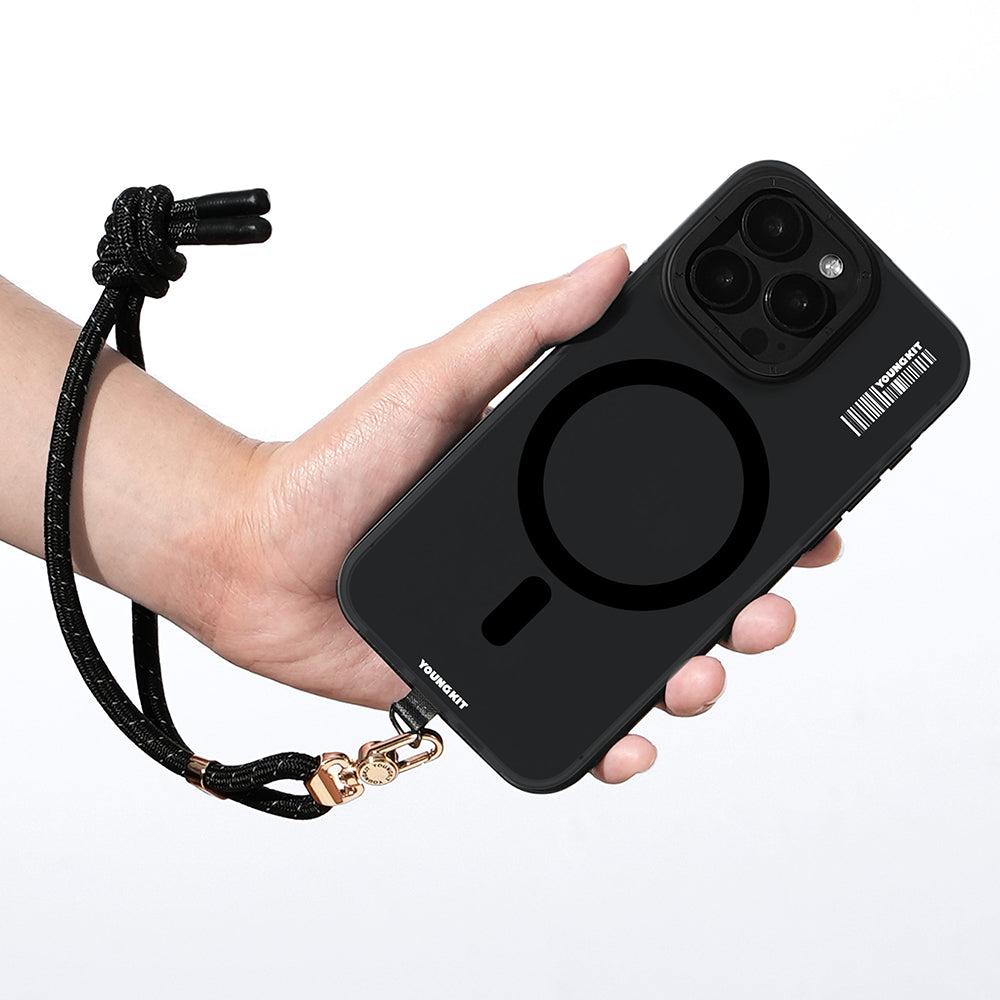 Youngkit YQ002 Yansıtıcı Şerit Desenli Cep Telefonu Bilek Askı İpi Kahverengi