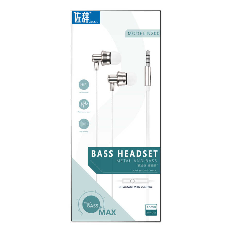 Zolcil N200 3.5mm Kulaklık Gümüş